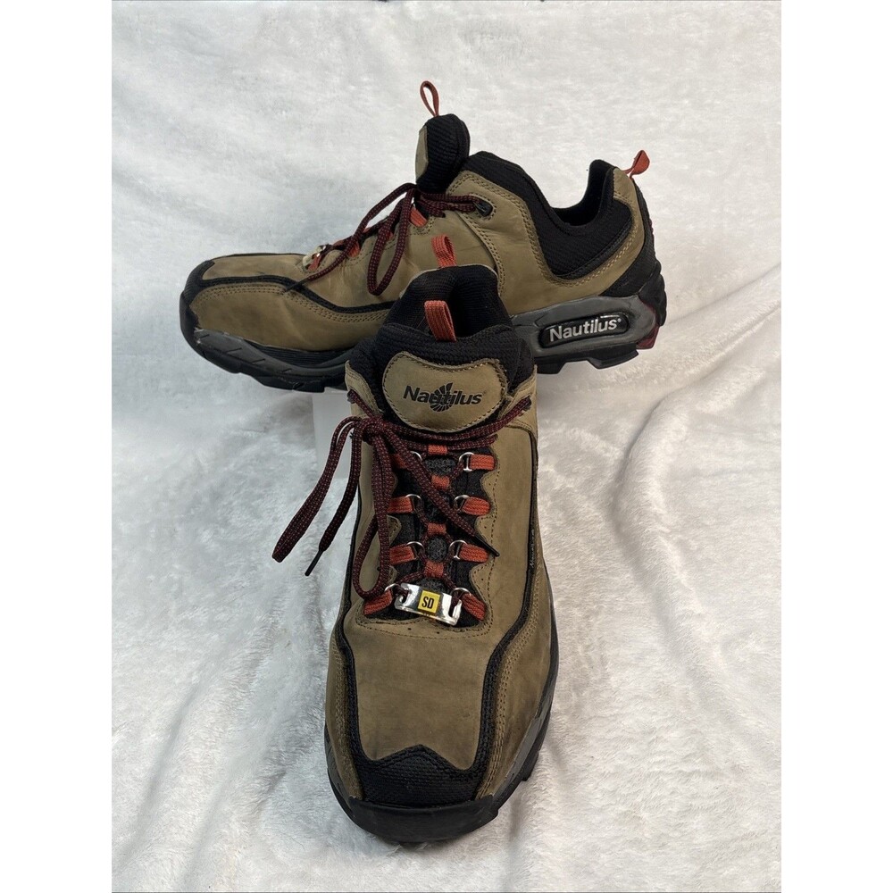 Dr Scholl’s Safety Shoes Nautilus Men’s Size 17 XW Brown Steel Toe Lace Up N1392